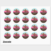Schokolade Cupcake Cake Pops Cookies Siegel Runder Aufkleber (Blatt)