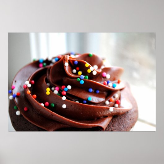 Schokolade Cupcake Fotografie drucken Poster (Vorne)