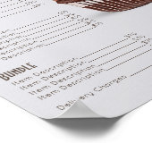 Schokolade Cupcake Gray Menü Bäckerei Preis List Poster (Ecke)
