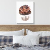 Schokolade Cupcake Handgezeichnet Stift Kunstwerk Leinwanddruck (Insitu (Schlafzimmer))