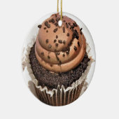 Schokolade Cupcake Ornament Round (Rechts)