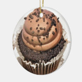 Schokolade Cupcake Ornament Round (Links)