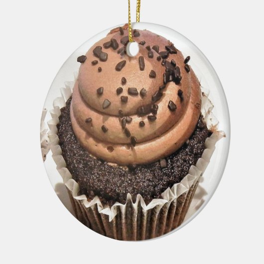 Schokolade Cupcake Ornament Round (Links)