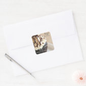 Schokolade Cupcake Square Backkleber Quadratischer Aufkleber (Umschlag)