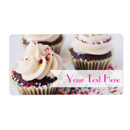 Schokolade Cupcakes Sprinkles Vanilla Zuckerguss (Vorne)