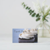 Schokolade Cupcakes Vanilla Zuckerguss Visitenkarte (Stehend Vorderseite)