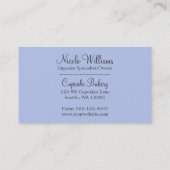 Schokolade Cupcakes Vanilla Zuckerguss Visitenkarte (Rückseite)