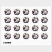 Schokolade Cupcakes White Icing Runder Aufkleber (Blatt)