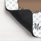 Schokolade Dackel Cartoon Dog & Name Mousepad (Ecke)