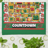 Schokolade Dackel Countdown Weihnachtsfest Geschirrtuch (Gefaltet)