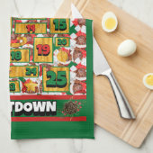 Schokolade Dackel Countdown Weihnachtsfest Geschirrtuch (Viertel Falte)
