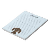 Schokolade Dackel Niedliche Dackel Hund Lover's Li Notizblock (Rotiert)