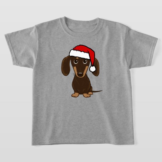 Schokolade Dackel Santa Niedlich Dackel Hund T-Shirt (Ablage )