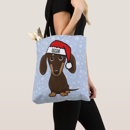 Schokolade Dackel Weihnachtsfeiertag Tasche (Von Nahem)