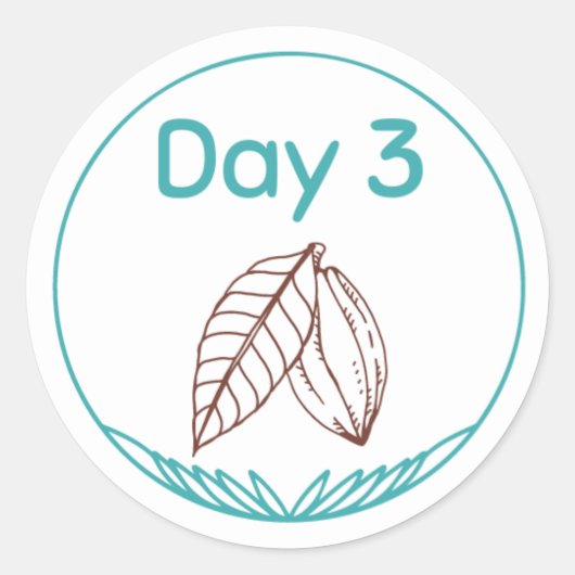 Schokolade Degustationskit Tag 3 Runder Aufkleber (Vorderseite)