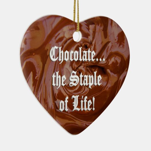 Schokolade den Staple des Lebens Herz-Ornament Keramik Ornament (Rechts)