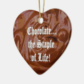 Schokolade den Staple des Lebens Herz-Ornament Keramik Ornament (Links)