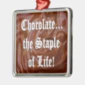 Schokolade den Staple of Life Prem. Square Ornamen Silbernes Ornament (Links)