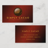 Schokolade des Feinschmecker-311-Upscale Visitenkarte (Vorne/Hinten)
