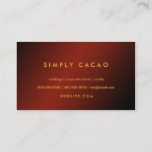 Schokolade des Feinschmecker-311-Upscale Visitenkarte (Rückseite)