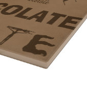Schokolade Designer Glasschneidebrett - Geschenke Schneidebrett (Ecke)