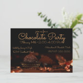 Schokolade Dessert Party Einladung (Stehend Vorderseite)