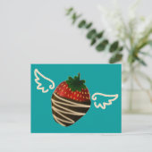 Schokolade-Dipped Strawberry Magic Postcard Postkarte (Stehend Vorderseite)
