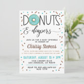 Schokolade Donut Baby Sprinkle Dusche Einladung (Stehend Vorderseite)