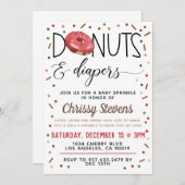 Schokolade Donut Baby Sprinkle Dusche Einladung (Vorne/Hinten)