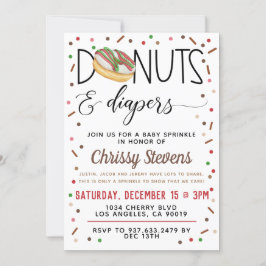 Schokolade Donut Baby Sprinkle Dusche Einladung