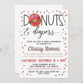 Schokolade Donut Baby Sprinkle Dusche Einladung (Vorne/Hinten)