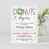 Schokolade Donut Baby Sprinkle Dusche Einladung (Stehend Vorderseite)
