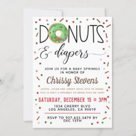 Schokolade Donut Baby Sprinkle Dusche Einladung