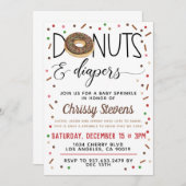 Schokolade Donut Baby Sprinkle Dusche Einladung (Vorne/Hinten)