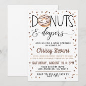 Schokolade Donut Baby Sprinkle Dusche Einladung (Vorne/Hinten)