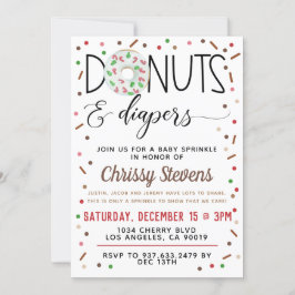 Schokolade Donut Baby Sprinkle Dusche Einladung