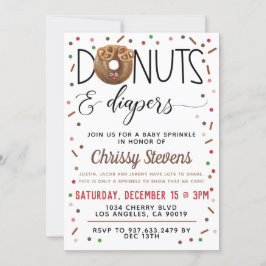 Schokolade Donut Baby Sprinkle Dusche Einladung