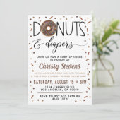 Schokolade Donut Baby Sprinkle Dusche Einladung (Stehend Vorderseite)