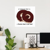Schokolade Donut Diet drucken Poster (Heimbüro)