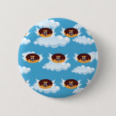 Schokolade Donut Food Spaß Emoji Button (Vorderseite)