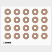 Schokolade Donut Sticker (Blatt)