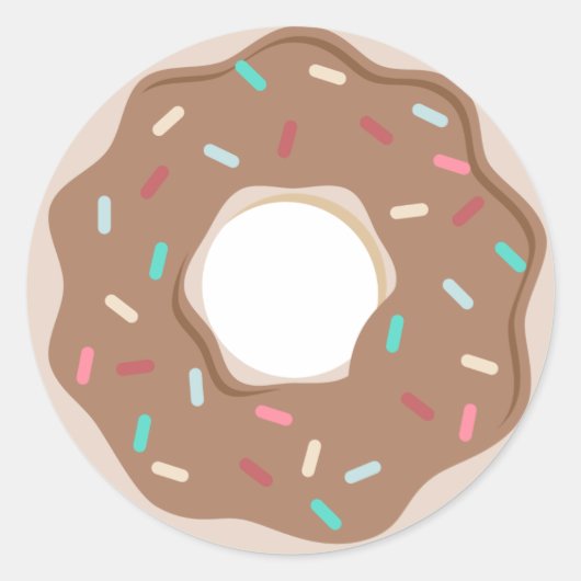 Schokolade Donut Sticker (Vorderseite)