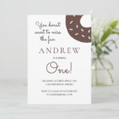 Schokolade Donut verwandelt einen ersten Geburtsta Einladung (Stehend Vorderseite)