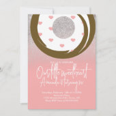 Schokolade Donuts Imitate Glitzer Valentinstag Einladung (Vorderseite)