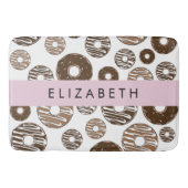 Schokolade Donuts, Karamellabüsse, Icing, Ihr Name Badematte (Vorderseite)