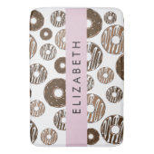 Schokolade Donuts, Karamellabüsse, Icing, Ihr Name Badematte (Vorderseite Vertikal)