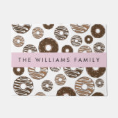 Schokolade Donuts, Karamellabüsse, Icing, Ihr Name Fußmatte (Vorderseite)