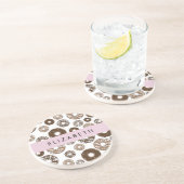 Schokolade Donuts, Karamellabüsse, Icing, Ihr Name Getränkeuntersetzer (Seite)