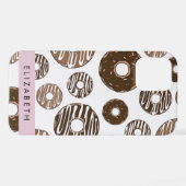 Schokolade Donuts, Karamellabüsse, Icing, Ihr Name iPhone Hülle (Rückseite (Horizontal))