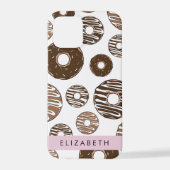 Schokolade Donuts, Karamellabüsse, Icing, Ihr Name iPhone Hülle (Rückseite)